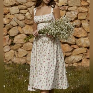 HOUSE OF CB 'Tatiana' Rose Print Midi Sundress